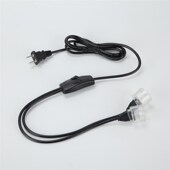 鱼缸水族箱用T8LED灯管单头插防水灯脚灯头线外置线插开关电源