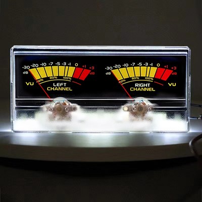 双针高颜值VU电平表功放后级驱动DB电平声压功率表背光电压6-12V