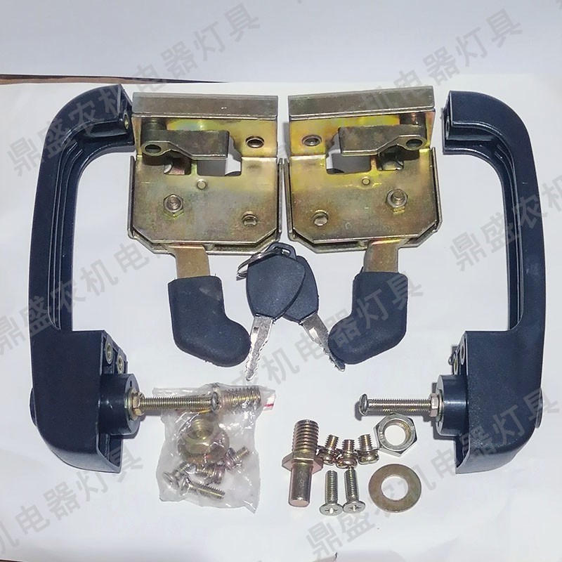 A级工程车门锁总成农用车拖拉机通用502型车门锁体把手钥匙门把手