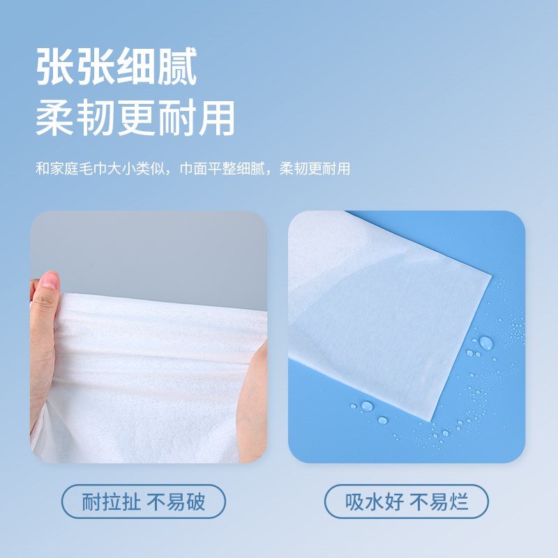 一次性毛巾擦脚巾白色家用吸水足浴加厚强吸水酒店抹布蓝色足疗巾