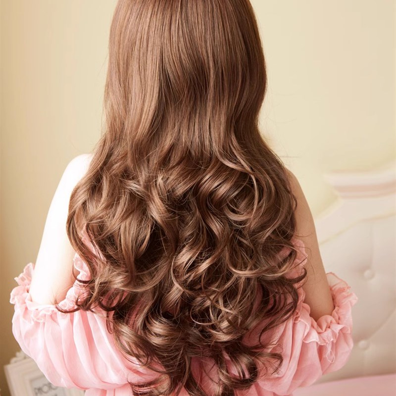 假发女长卷发大波浪蓬松逼真韩国女士自然长发斜刘海梨花头全头套