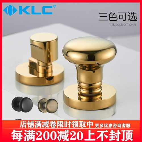 KLC圆形门锁美式田园金色把手黑色室内卧室卫生间球形锁实木门锁