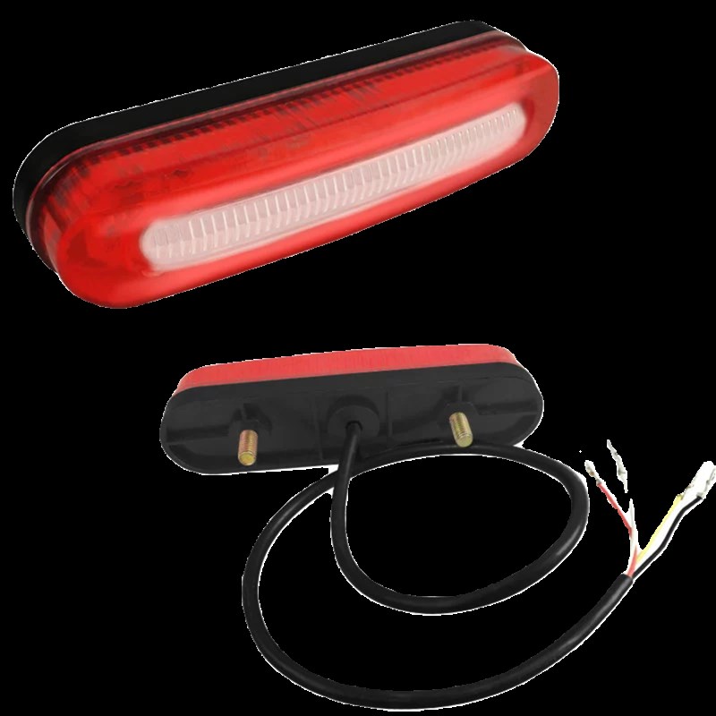 电动车尾灯LED刹车灯电动自行车爆闪灯36/48/60V改加装后尾灯