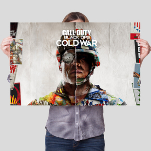 使命召唤海报挂画枪战游戏周边电竞网咖吧装饰画宿舍卧室自粘墙纸