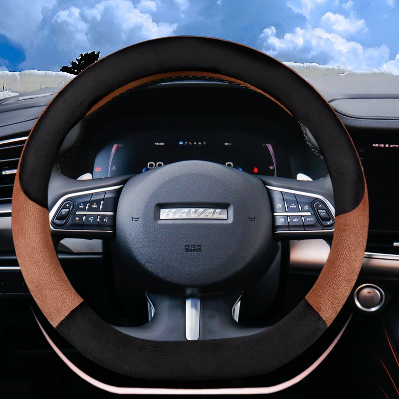 2021款哈弗F7/f7X秋冬季方向盘套2019/20年哈佛F5汽车短毛绒把套