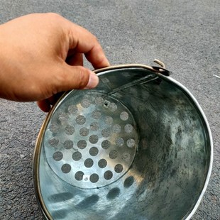 浮沉桶0.5毫米不锈钢漏网提手捞浮沉洗煤厂内灰实验甩干桶200*210