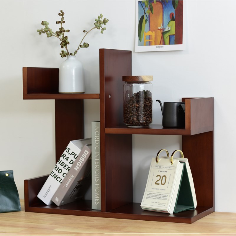 实木简约创意儿童桌上书柜收纳架简易桌面小架子学生家用书桌架