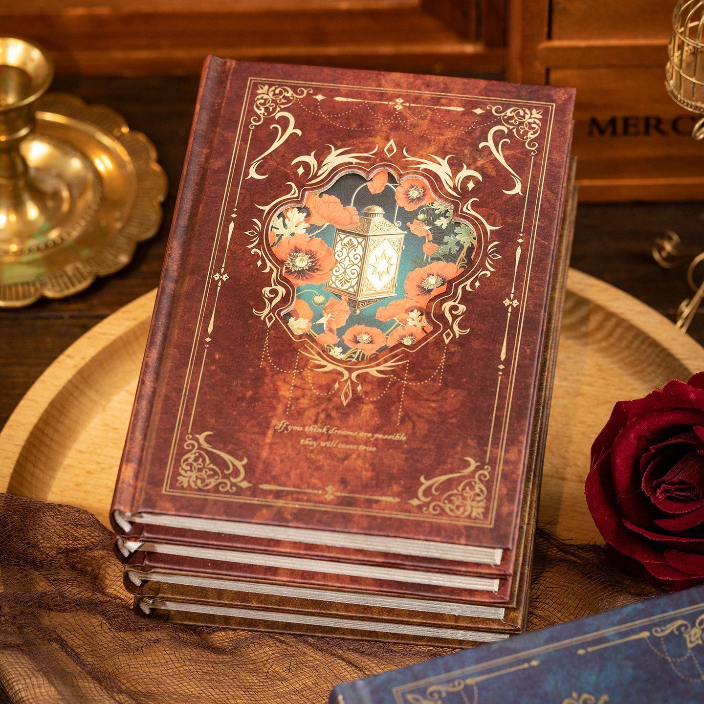 复古世纪赞歌全彩内页烫金手账本加厚高级感学生手帐笔记本送礼物,文具电教/文化用品/商务用品,手帐/日程本/计划本,淘宝优惠券,粉丝福利购,淘宝优惠卷