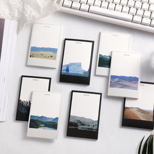 HOSYLOVE黑白胶片便签本 ins简约文艺插画可撕手帐学生用无粘性留言记事可笔记备忘打底纸diy拼贴装饰本子