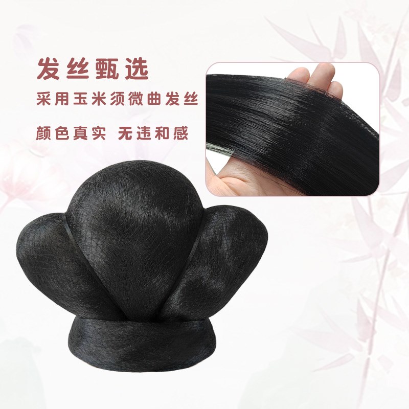 唐制贵妃南瓜发包影楼飞天发型古风发髻发饰套装汉服头饰古装假发