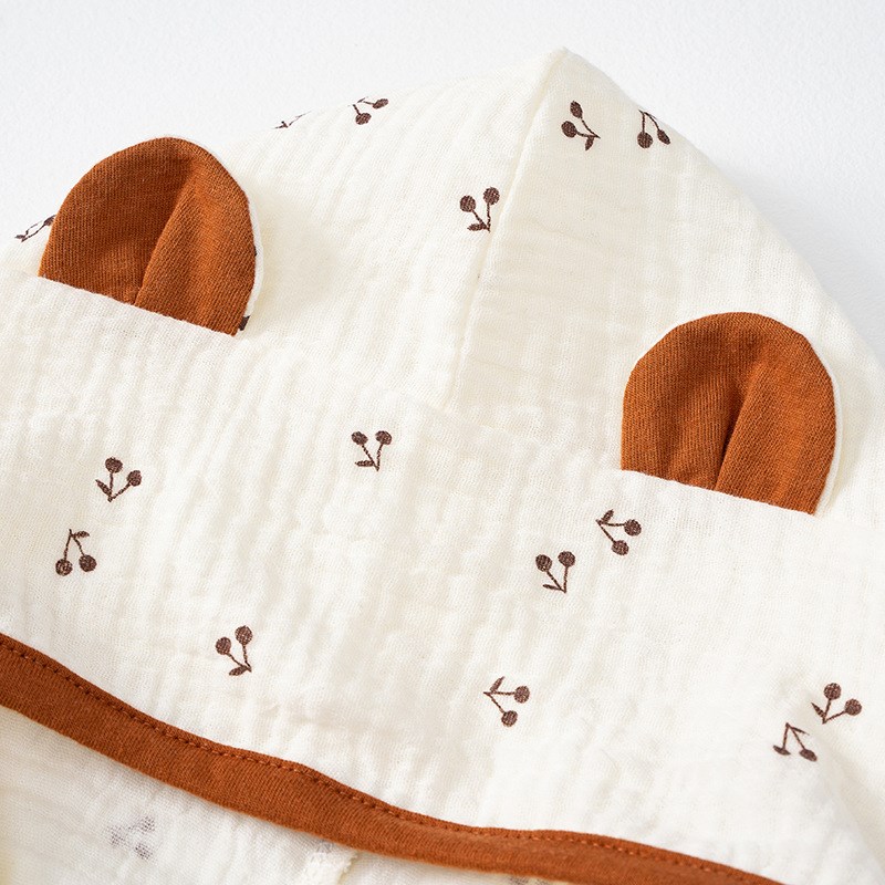 婴儿防晒斗篷透气纯棉网纱幼儿春夏薄款连帽宝宝夏天小童儿童披风