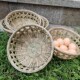 精品手工竹簸箕农夫竹编圆形水果篮蔬菜粮食收纳筐防虫实用竹篮子