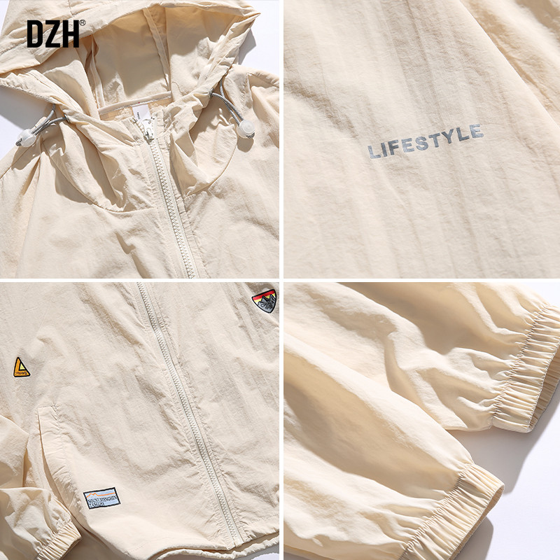 男士防晒服男钓鱼夏季薄款连帽防晒衣外套潮皮肤衣外衣飞行员夹克