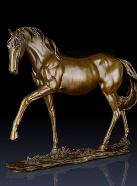 纯铜马摆件办公室铜马装饰品家居客厅摆件马到成功工艺品铜马礼品