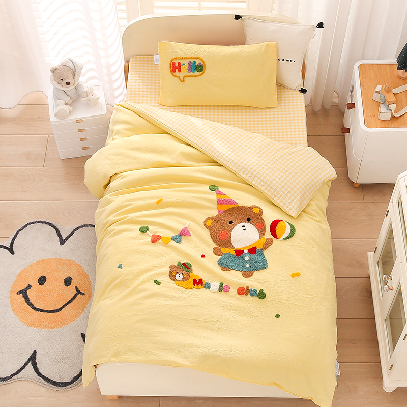 幼儿园被子三件套纯棉被套宝宝入园专用儿童被褥床上用品六七件套