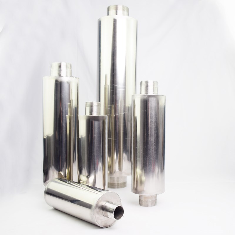 环海不锈钢消音器 鼓风机 高压风机消音器 旋涡气泵消声器 消音管