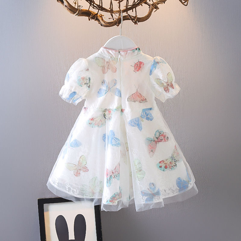 女童夏季连衣裙洋气复古旗袍裙中国风小童夏装公主女宝宝汉服裙子