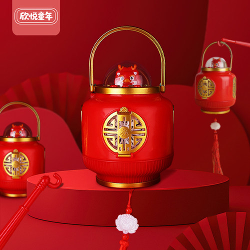 新年喜庆手提灯笼泡泡机玩具