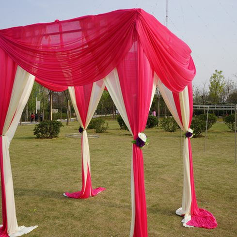包邮婚庆道具喜亭四角亭架子背景布幔喜亭仪式亭婚庆四角亭公主亭