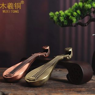 古典古琴琵琶音响香熏炉家用室内檀香盘卧香盒香插茶室香薰音乐机