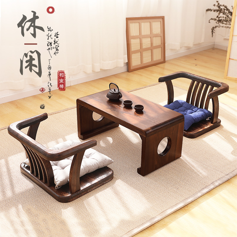 榻榻米茶桌实木小炕桌日式阳台矮桌复古国学桌电脑桌子飘窗小茶几
