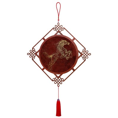 马到成功中国结挂饰客厅入户进门玄关过道装饰挂件餐厅书房奔马图