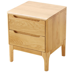 华谊家具北欧全实木床头柜橡木日式卧室床边柜原木柜子收纳储物柜