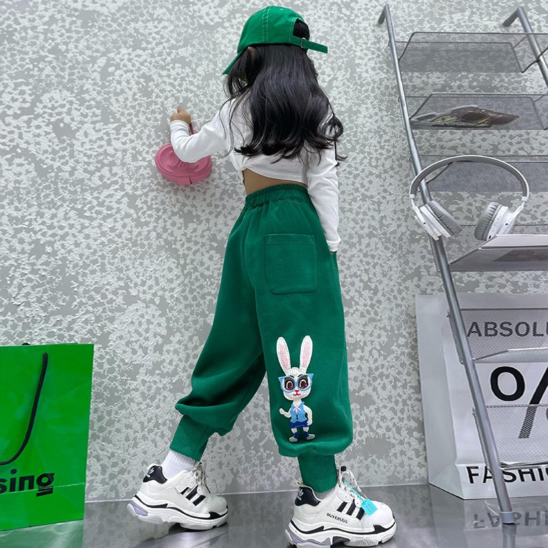 女童裤子春秋外穿2024新款儿童夏季运动K裤薄款女孩大童春装休闲