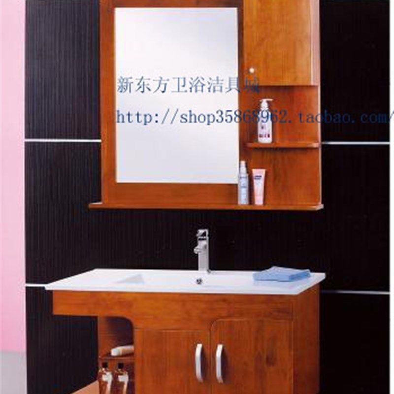欧式美式橡木浴室柜 实木浴室柜卫浴柜梳洗柜洗手柜卫浴家具DF353