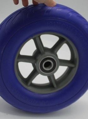 韩国PU轮350-5  蓝色聚氨酯 高弹力 耐磨轮胎