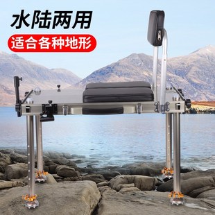 鑫輝鋁合金小釣臺(tái)水陸兩用多功能一體加厚折疊升降X便Y捷超輕釣椅