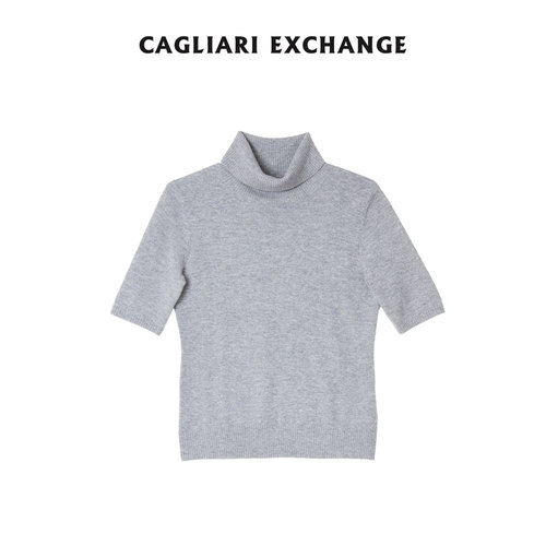 卡利亚里经典高领半袖套头衫