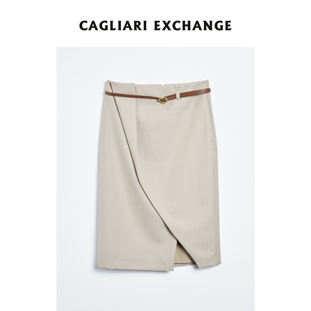 CAGLIARI EXCHANGE/卡利亚里立裁搭片一步裙4406208