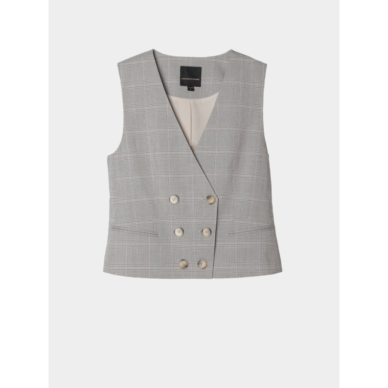 CAGLIARI EXCHANGE/卡利亚里双排扣修身马甲4102001