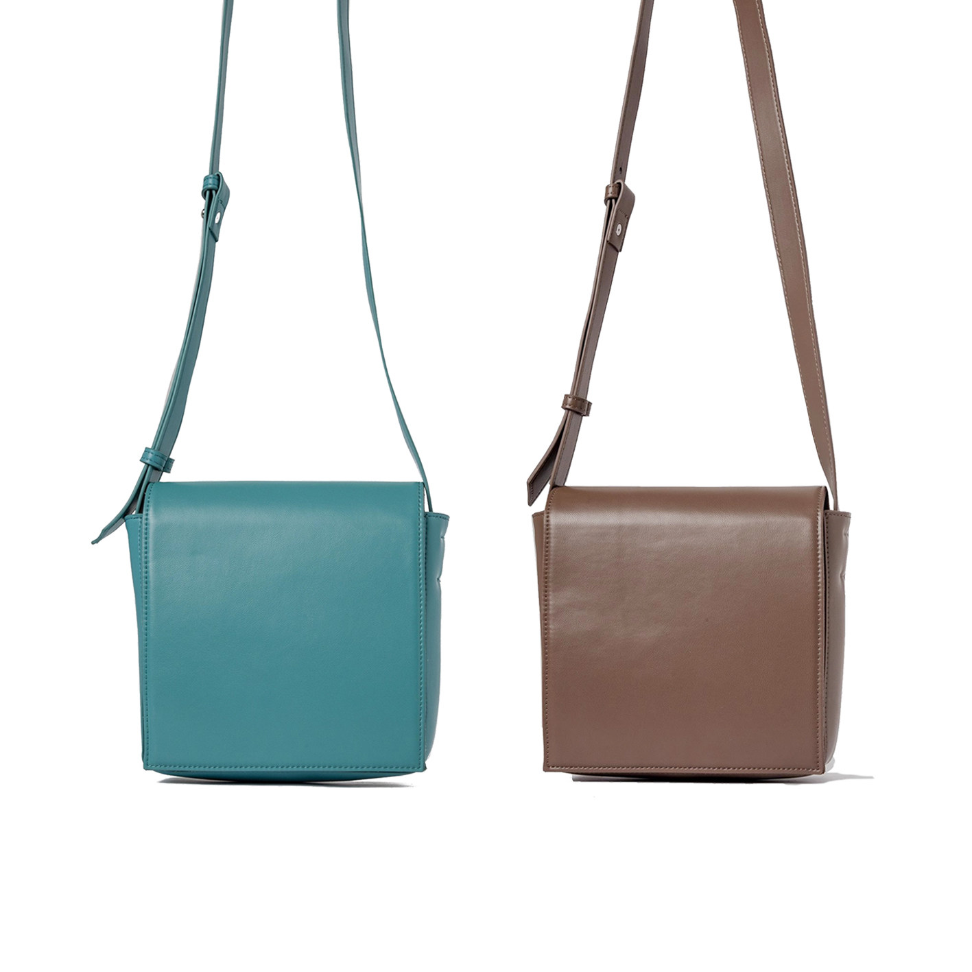 CAGLIARI EXCHANGE/卡利亚里斜跨牛皮翻盖方包3842003