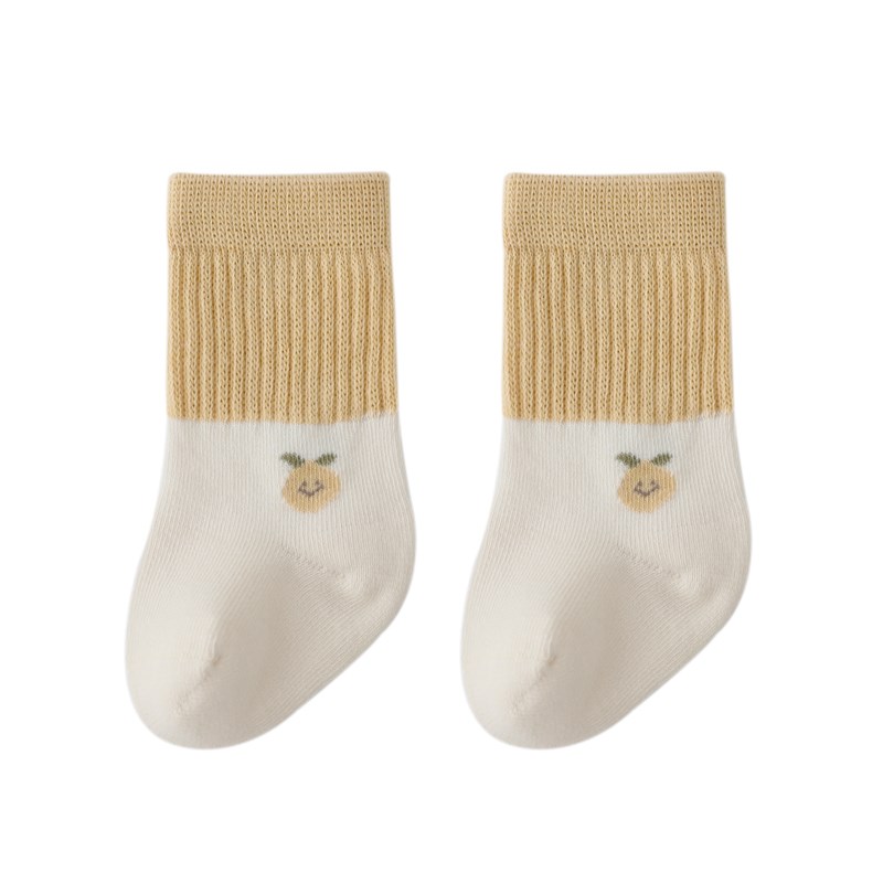 婴儿袜子春秋季纯棉新生宝宝松口中筒袜男女儿童卡通无骨长筒袜潮