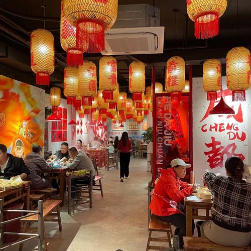 潮汕油纸灯笼竹编吊灯手工餐饮火锅店市井火锅灯具吊灯防水户外亮