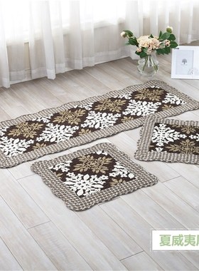 汽车纯棉坐垫布艺座垫单片後座长条灰色四季通用椅子垫门垫瑜珈垫