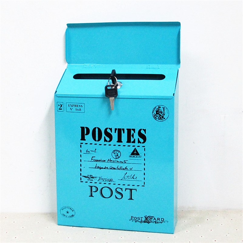 小号带锁信报箱防雨防晒铁皮信箱防锈意见箱挂墙信件箱便民箱邮箱