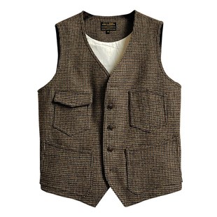 580克重磅粗花呢复古马甲65%羊毛