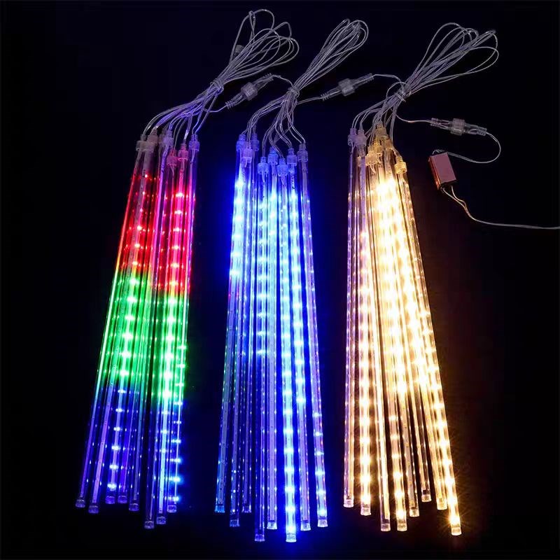 户外防水流星雨灯装饰灯led挂树装饰彩灯串灯新年春节七彩氛围灯