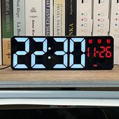 大屏幕学生居家用LED电子钟客厅挂钟数字时钟声控挂墙创意闹钟