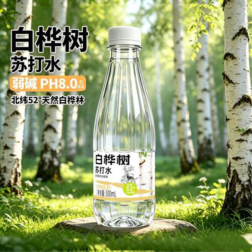 白桦树苏打水300ml*24瓶白桦树汁天然弱碱夏季解渴饮料包邮