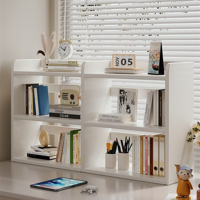 简易桌面置物架桌上小q型增高立式多层窄书架家用书本收纳架整理