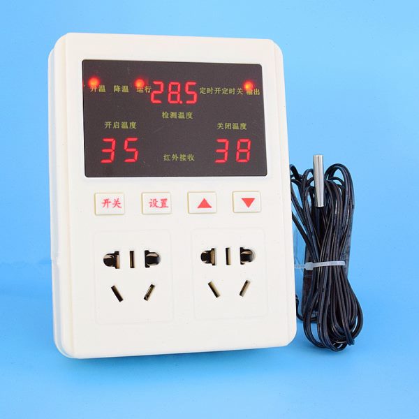 贝龙HS-663温控器5KW电热管温控仪表插座输出种植养殖温度控制器