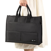 帆布手提文件袋拉链式 A4文件包防水大容量商务女公文包男学生用补