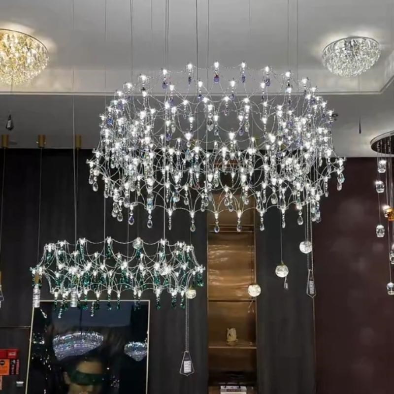 餐厅灯2024年新款意式高级感别墅满天星卖场饭厅店铺商用客厅吊灯