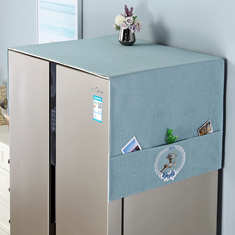 双开门冰箱盖布防尘布单开门冰箱保护罩盖巾顶布盖巾微波炉罩茜扬