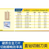 川木刃刀木工加长锣机直刀修边机开槽双刃铣刀
