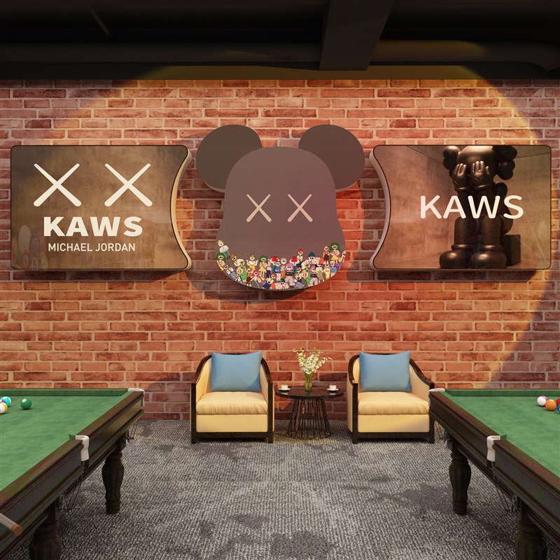 网红台球厅装饰挂画装修布置用品大全文化吧台背景墙面贴壁纸海报